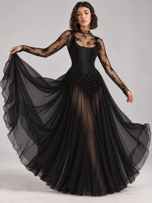 Black dress outfit mockup