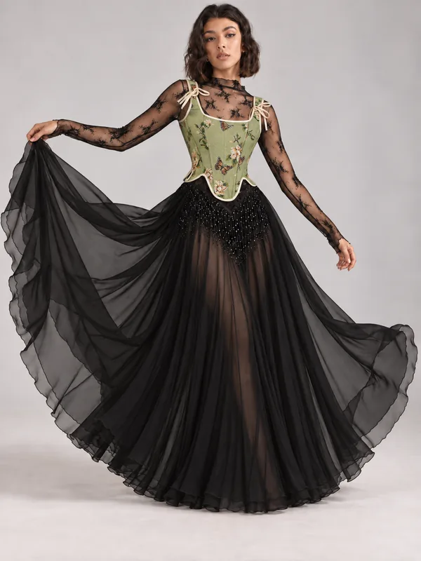Black dress outfit mockup